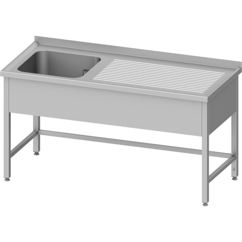STALGAST - | Modellnummer | Edelstahl Spültisch 1600x700x850mm, ein Becken links, silber