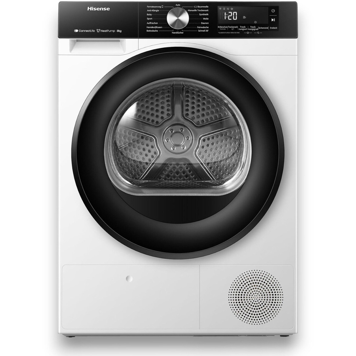 Hisense - DH3S802BW3 - Wärmepumpentrockner - weiß, 8 kg Füllmenge, App Steuerung