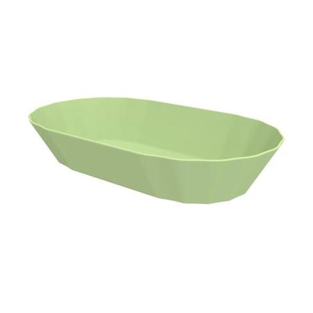 elasto - ToGo - Kunststoff Snackschale (L: 200 mm, B: 115 mm, H: 40 mm) in geselligem Grün