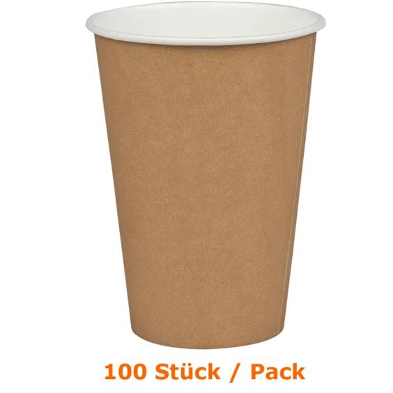 abenagastroline - Automatenbecher, Einweg Pappbecher (0,2L, braun, 100 Stück) für Getränke