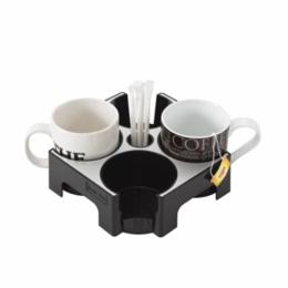 Alba - RDVMUG - Rendezvous Becher-/Rührstäbchenablage (aluminium/schwarz)