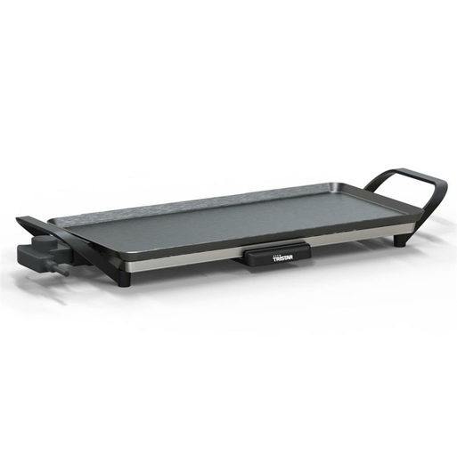 Tristar - BP-2668 Tischgrill Slim L - Schwarz, Regelbare Temperatur, Teflonbeschichtet, Cool Touch Handgriff