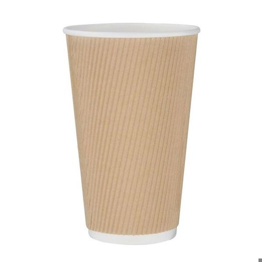 Fiesta - 455m (Heißgetränkebecher aus Wellpappe) - braun