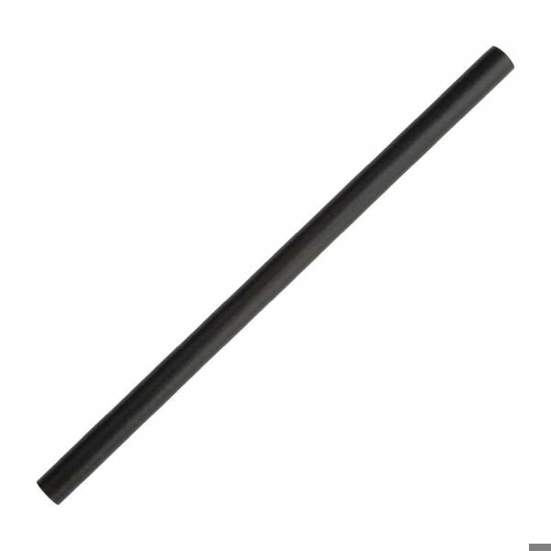 Fiesta - Smoothie-Trinkhalm (Compostable, Papier, schwarz) - Modellnummer 21cm; Durchmesser 1cm