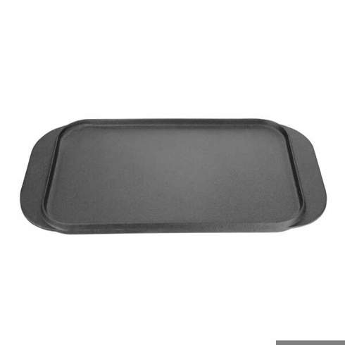 Vogue - 48,2cm (B) x 26cm (T) - Doppelseitige Grillplatte aus schwarzem Eisen