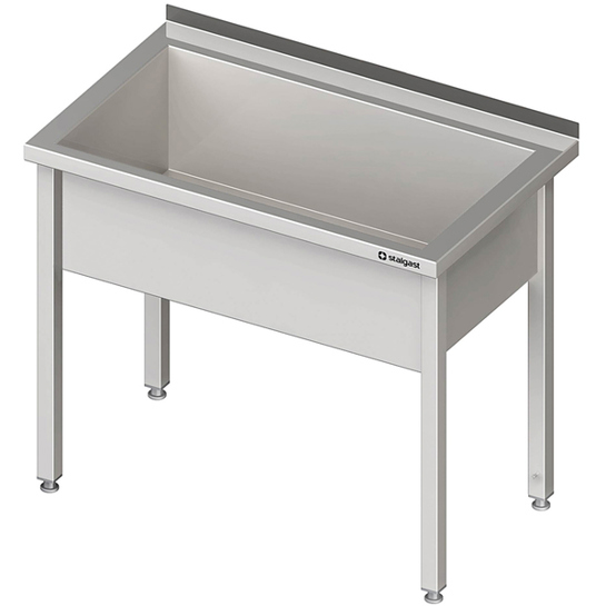 STALGAST - 800x700x850 mm - Topfspüle aus Edelstahl (silber, 80x70x85 cm, 21.62 kg) mit Aufkantung