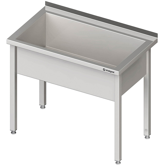 STALGAST - 600 - Topfspüle (silber, Edelstahl, 70x60x85 cm) mit Aufkantung