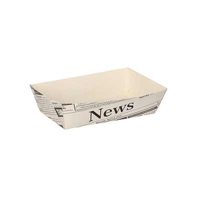 Papstar - 3,5 cm x 7 cm x 12 cm - Professionelle Papp-Trays weiss (FSC® MIX CREDIT)