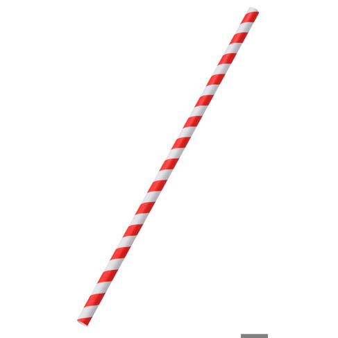 WIMEX - 0.8x25 cm (ØxL) - Trinkhalm Spirale, rot/weiß, 100 Stk/Pck