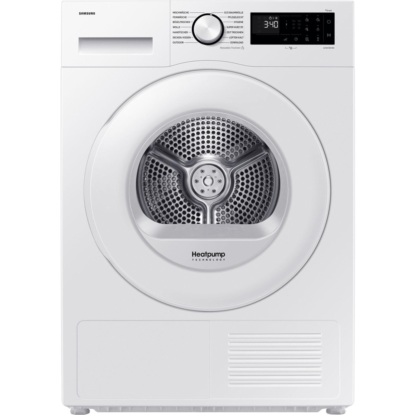 Samsung - Wärmepumpentrockner - DV90DG52A0TE/EG - 9 kg Füllmenge, App Steuerung, Kindersicherung