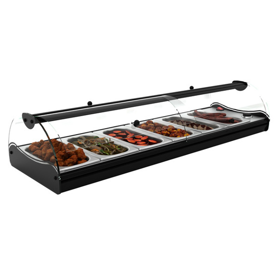 Ernst Neumärker - 6 - Buffet-Warmhaltevitrine Baño Maria (Mit Frontklappen, 39.50 cm Breite, 119.00 cm Länge, 24.50 cm Höhe, 35.00 kg, 1000 Watt)