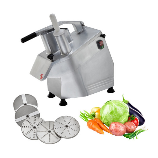 GastroHero - Gemüseschneider 300 - Elektrischer Gemüseschneider | 5 Scheiben Ø 2-7 mm | Aluminium | Gemüse-Cutter für Gastronomie